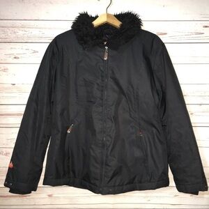 Kemper Insulated Faux Fur Trim Women’s Jacket Sz L